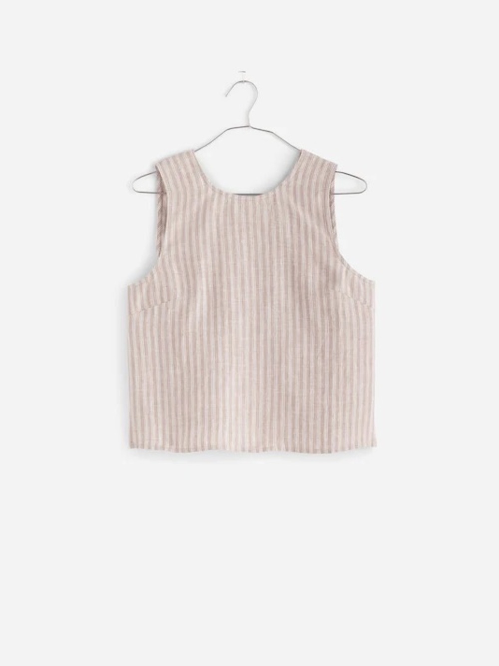 Madewell Tie-Back Scoopneck Top in 100% Linen